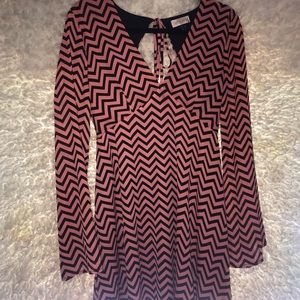 v-neck open back dress